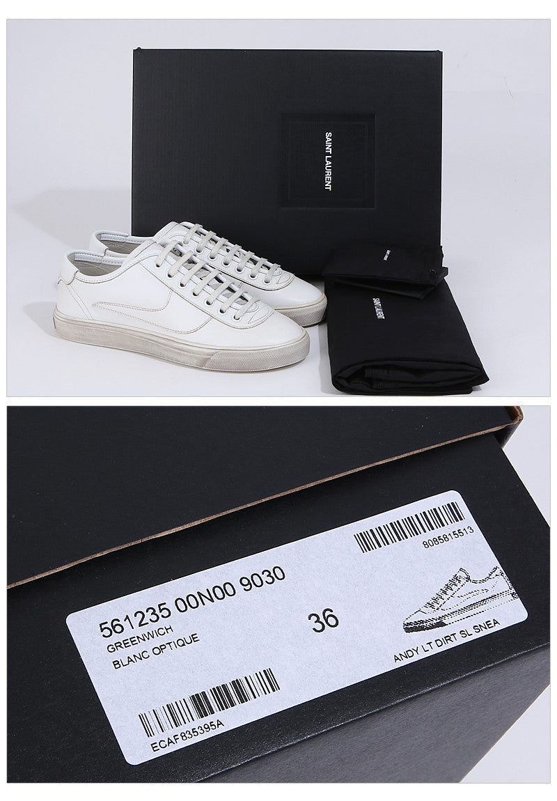 Saint Laurent Women's Lace-Up Low-Top Sneakers 561235 9030