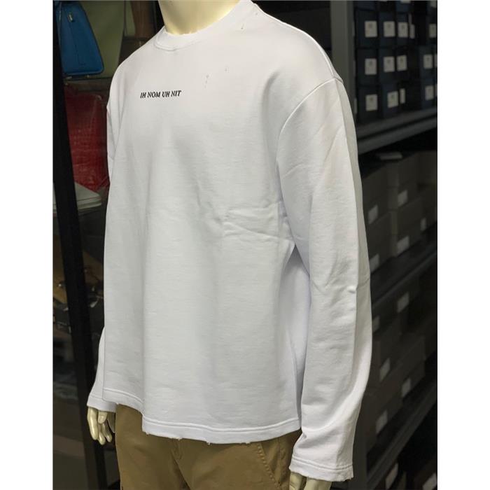IH NOM UH NIT Logo Crewneck Sweatshirt Men Black Cotton