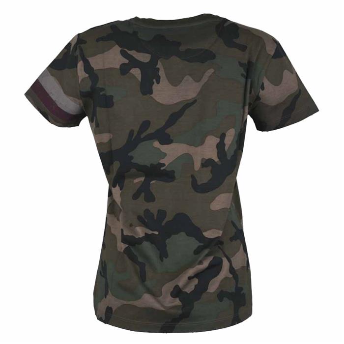 VALENTINO Camo Round Neck Short Sleeve T-Shirt with Necklace Set MB3MG03W 34W
