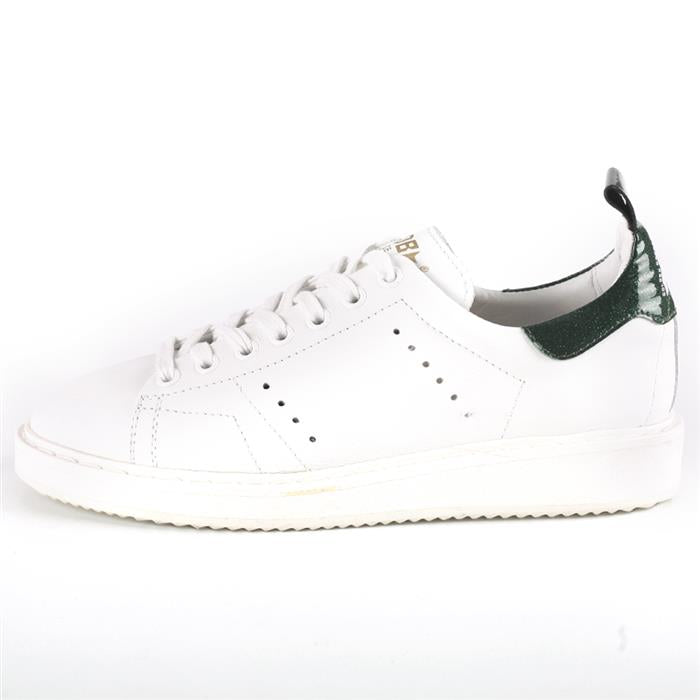GOLDEN GOOSE Green Tab Leather Low Top Sneakers Women G29WS631 C9