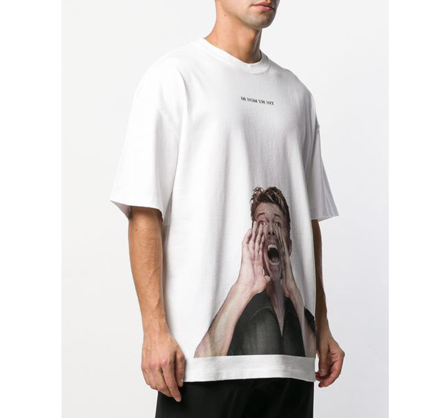 IH NOM UH NIT David Bowie Scream White/Black Short Sleeve T-Shirt NUS19280
