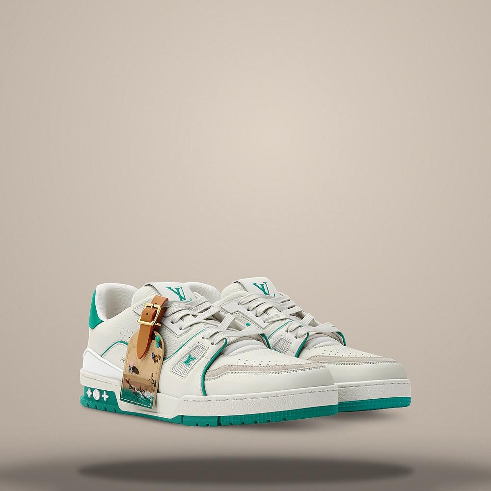 Louis Vuitton Blue LV Trainer Low-Top Sneakers 1AKRDS