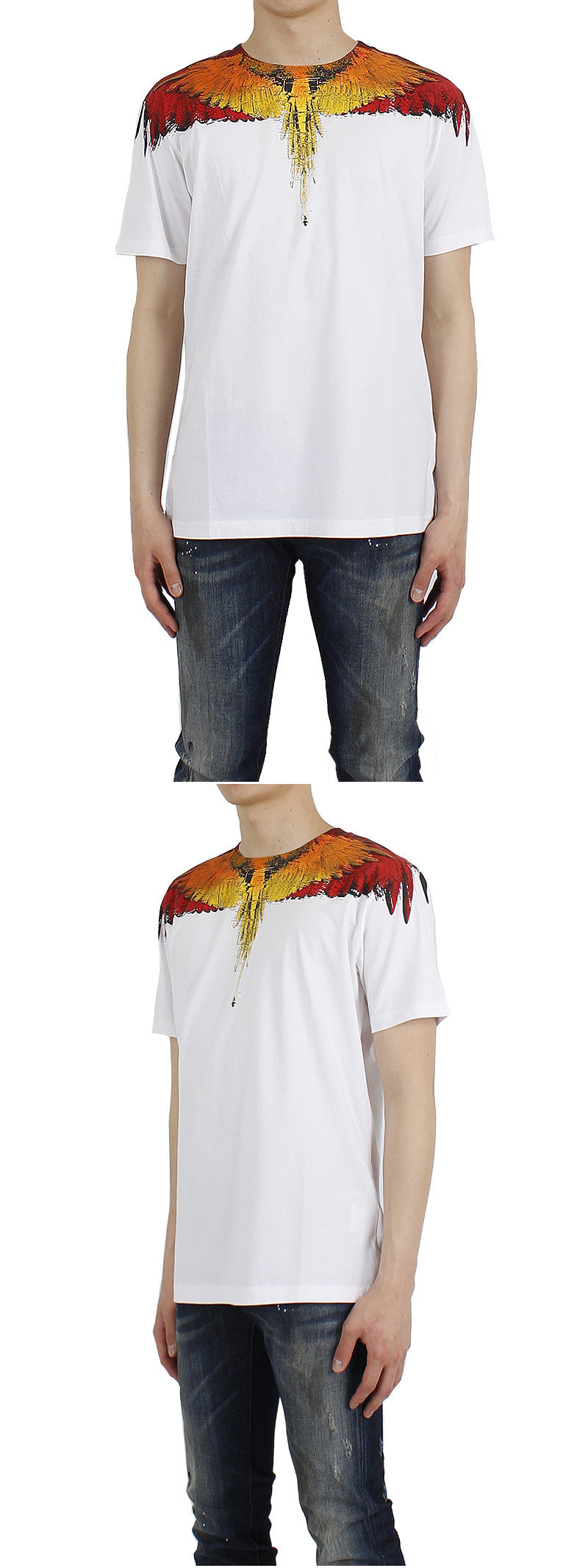 Marcelo Burlon Wings Round Short Sleeve T-Shirt