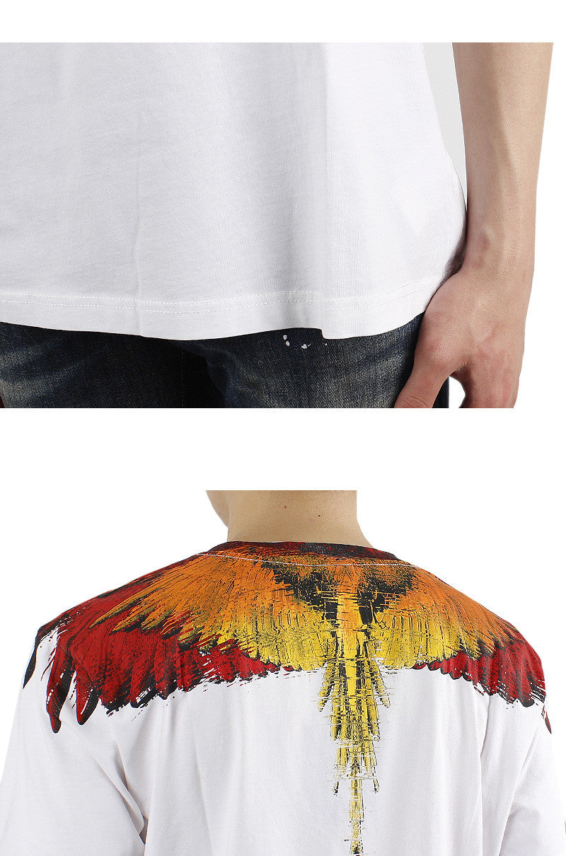 Marcelo Burlon Wings Round Short Sleeve T-Shirt