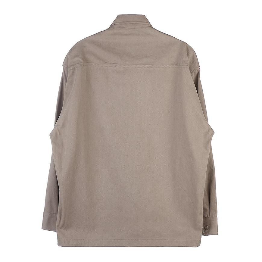 AMI Men's Oversized Shirt with Embroidered Logo Long Sleeve