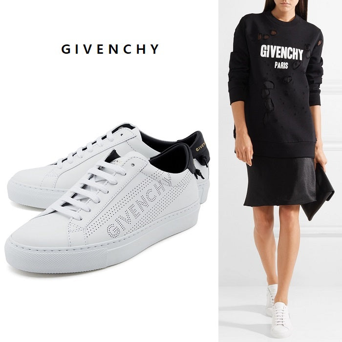 GIVENCHY Urban Street Leather Low-Top Sneakers White