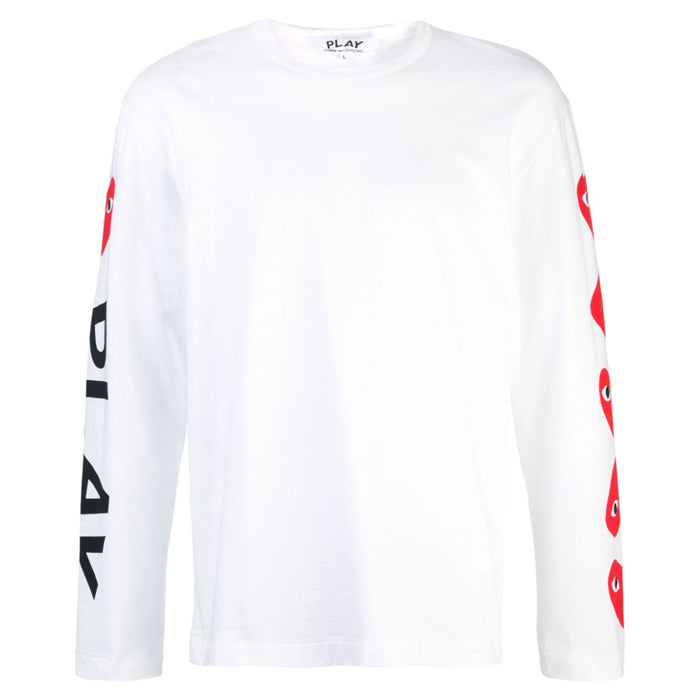 Comme des Garcons Big Heart Logo Long Sleeve Crewneck T-Shirt P1T262