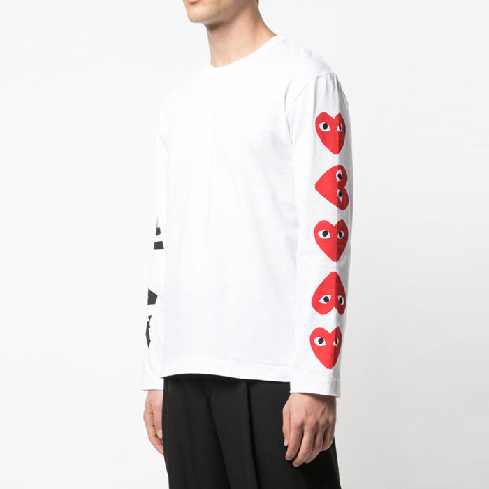 Comme des Garcons Big Heart Logo Long Sleeve Crewneck T-Shirt P1T262