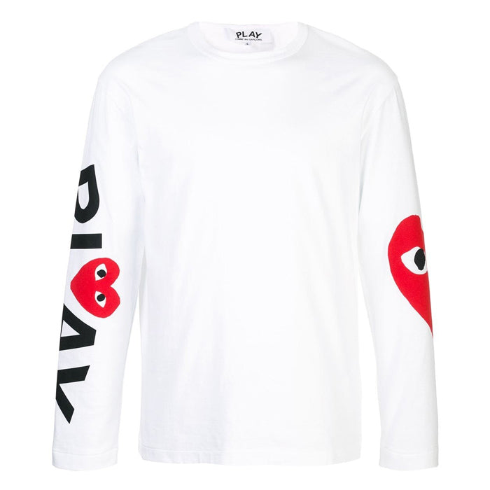 Comme des Garcons Big Heart Long Sleeve Crewneck T-Shirt Black Men