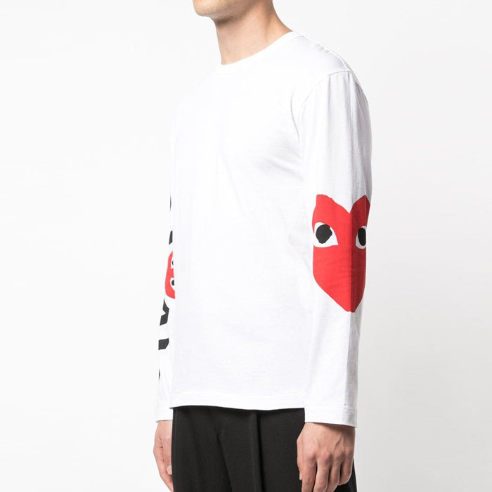 Comme des Garcons Big Heart Long Sleeve Crewneck T-Shirt Black Men