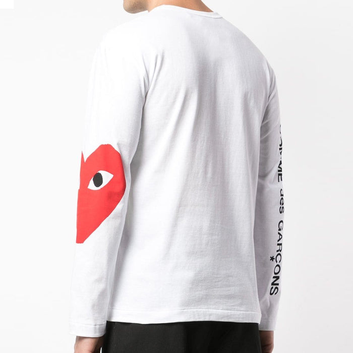 Comme des Garcons Big Heart Long Sleeve Crewneck T-Shirt Black Men