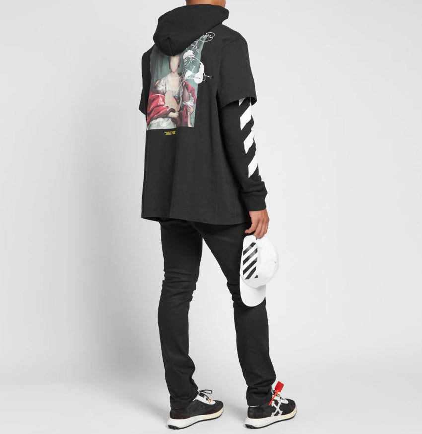 OFF WHITE Mariana Men's Black Hoodie OMB033E191850051088