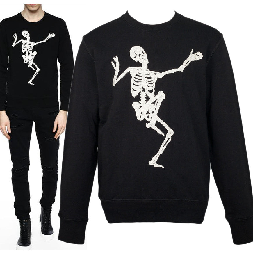 Alexander Mcqueen Men's Embroidered Crewneck Sweatshirt 487915 QKZ55