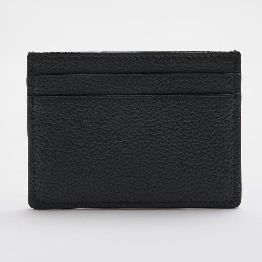 BURBERRY Men's Cotswolds Leather Card Holder Sandon Black
