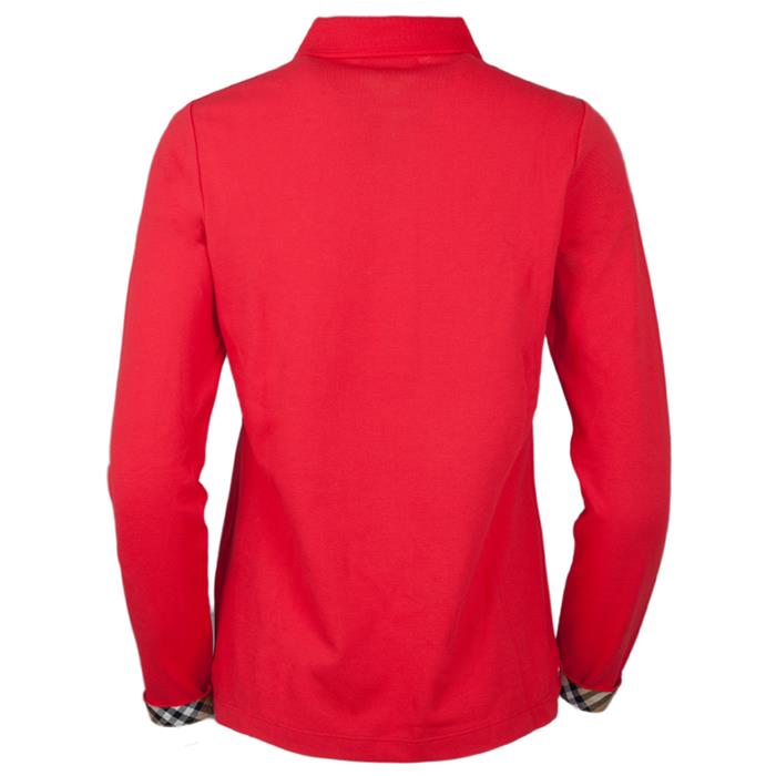 BURBERRY Women's Long Sleeve Polo Shirt 8004800 ROSSO