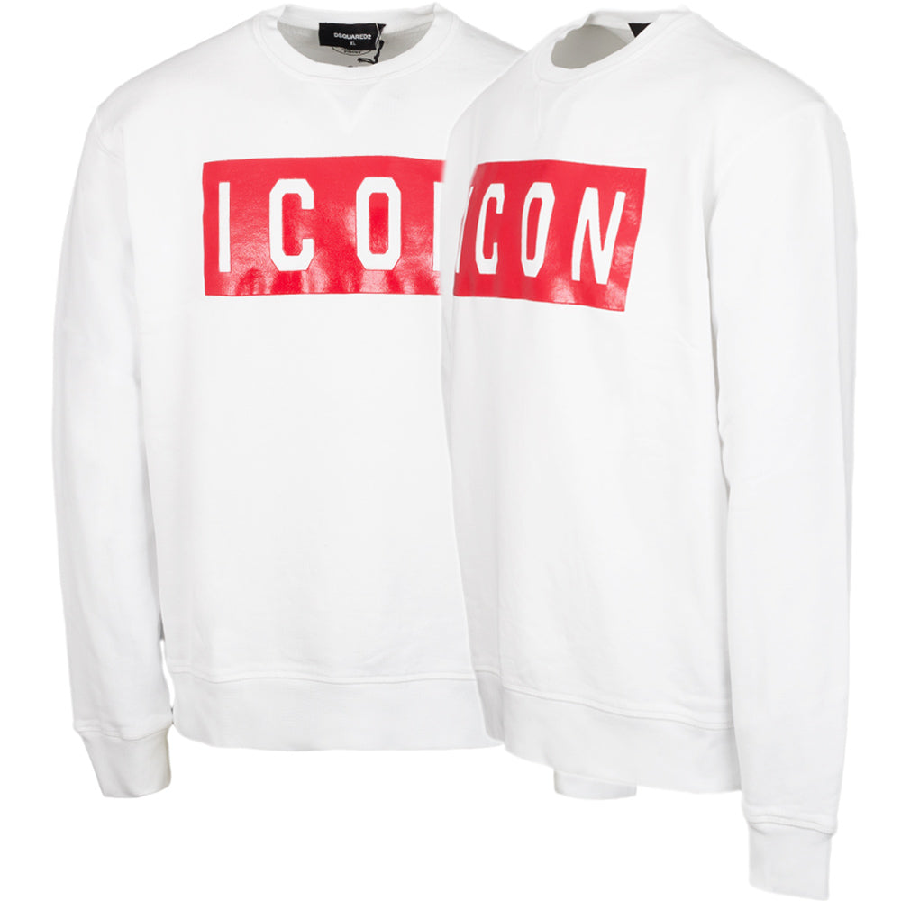 Dsquared2 ICON Logo Men's Crewneck Sweatshirt White S74GU0312 S25030 100