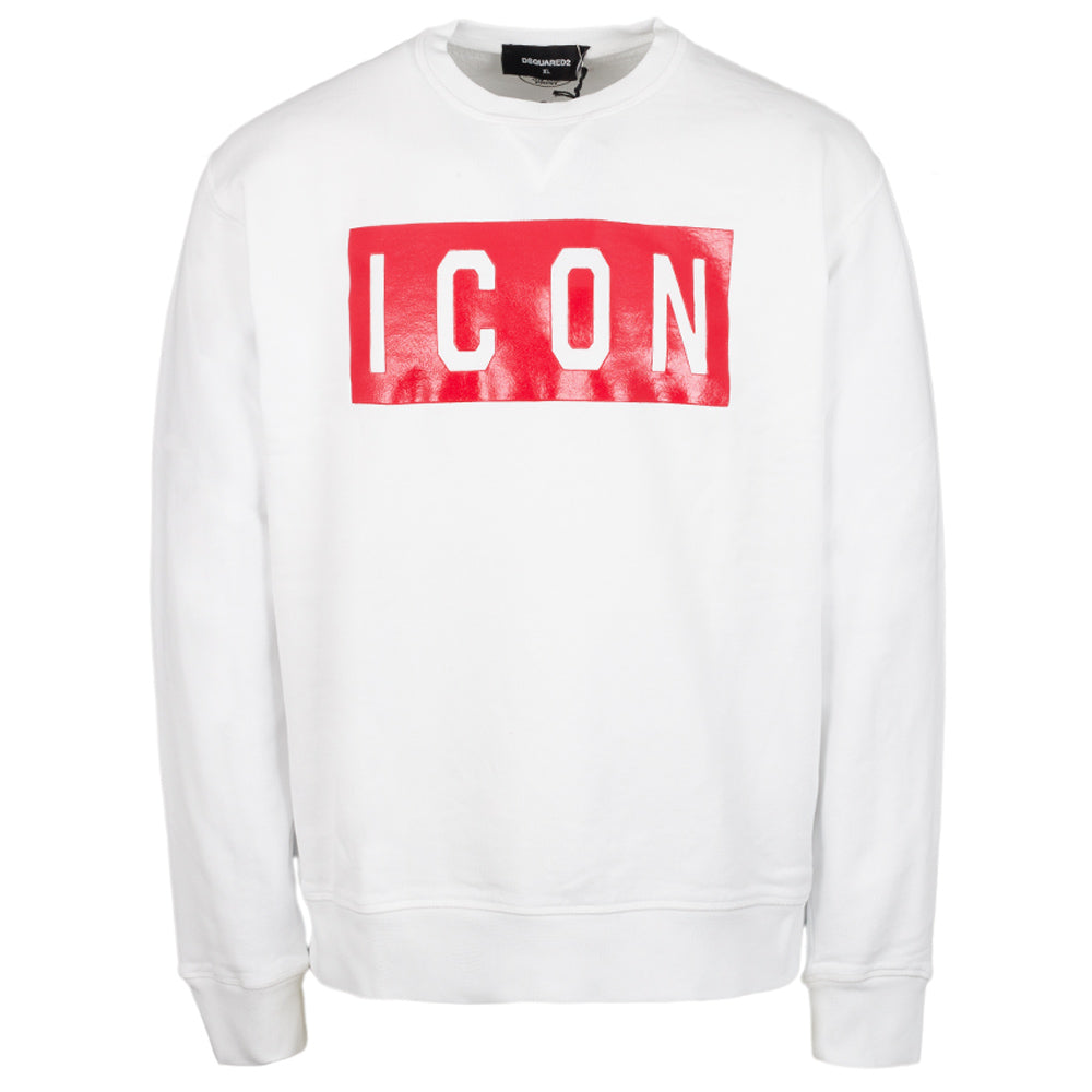 Dsquared2 ICON Logo Men's Crewneck Sweatshirt White S74GU0312 S25030 100