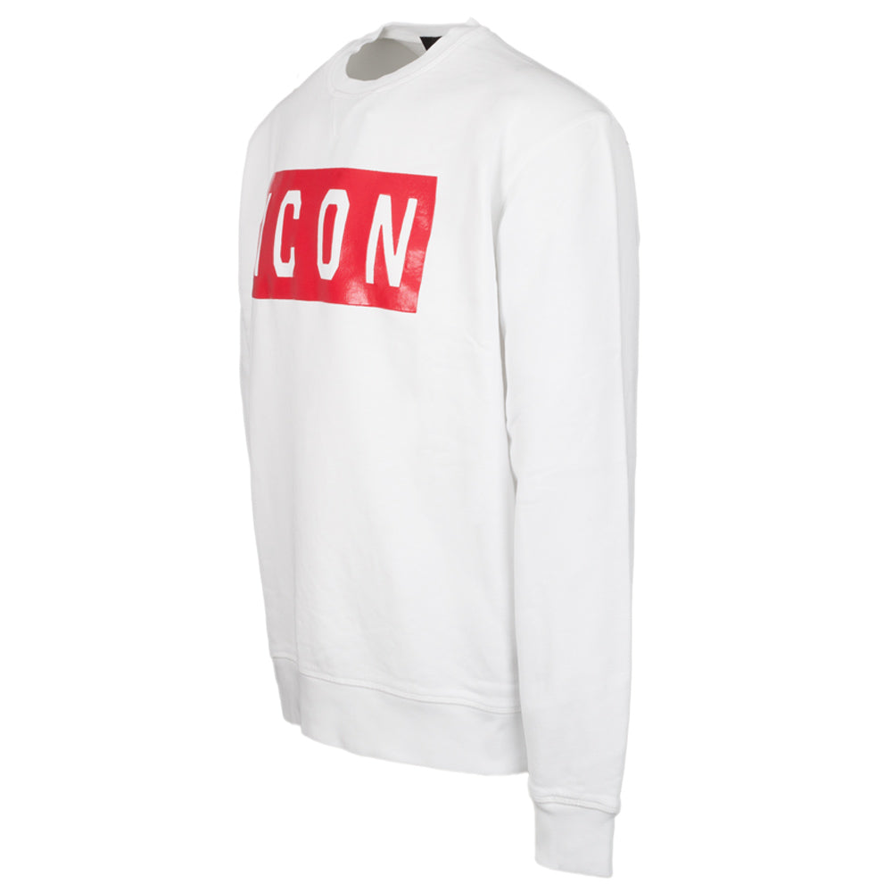 Dsquared2 ICON Logo Men's Crewneck Sweatshirt White S74GU0312 S25030 100