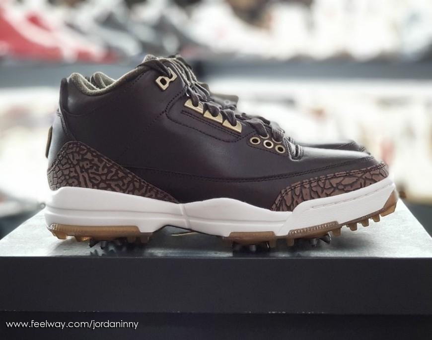 Air Jordan Bronze Golf Low-Top Sneakers for Men