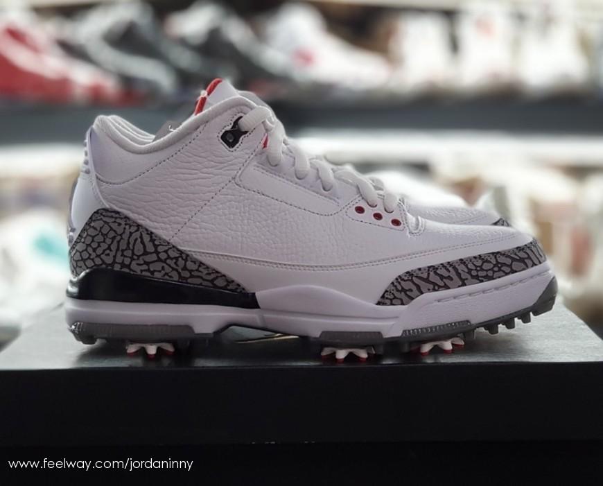 Air Jordan White Cement Golf Low Sneakers