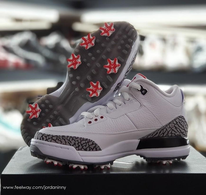 Air Jordan White Cement Golf Low Sneakers