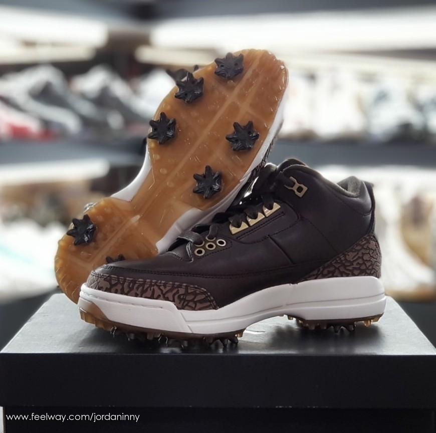 Air Jordan Bronze Golf Low-Top Sneakers for Men