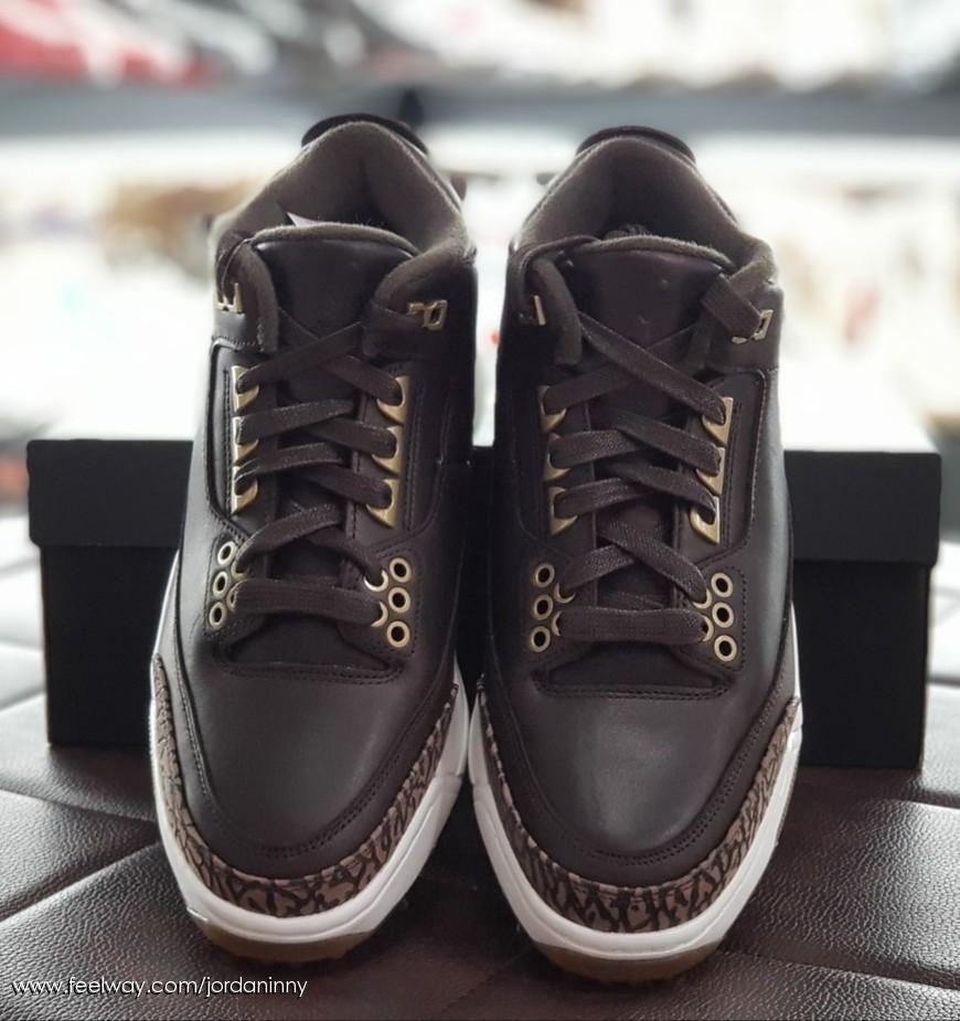 Air Jordan Bronze Golf Low-Top Sneakers for Men