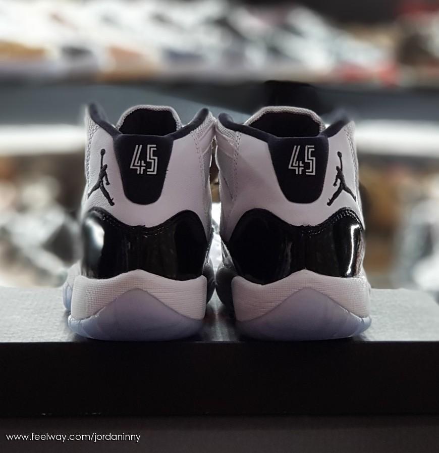Air Jordan 11 Retro Concord 2018 White Black Women's High Top Sneaker 378038 100