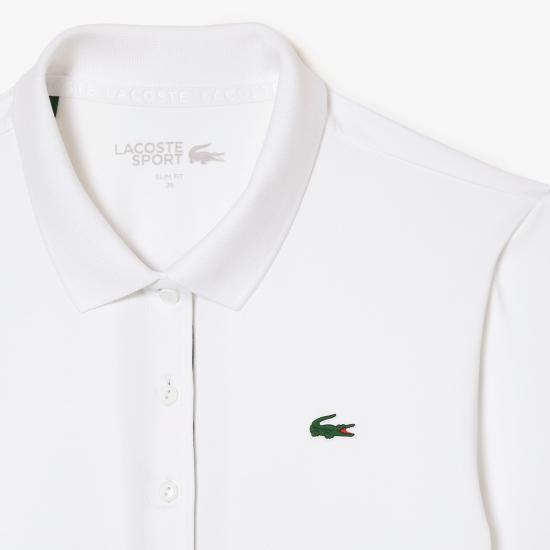 Lacoste Women’s Cotton Polo Shirt PF5179522 WHITE NAVY DOM