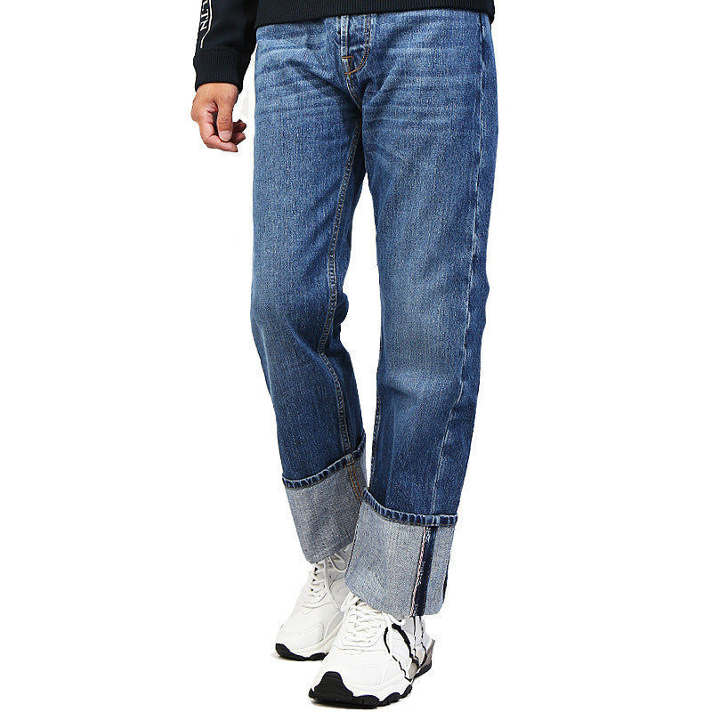 VALENTINO Adonis Roll-Up Denim Jeans Men’s Blue