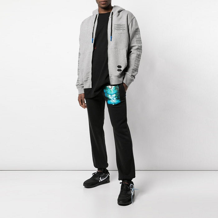 OFF WHITE Diag Industrial Slim Zip Hoodie OMBE001E19E