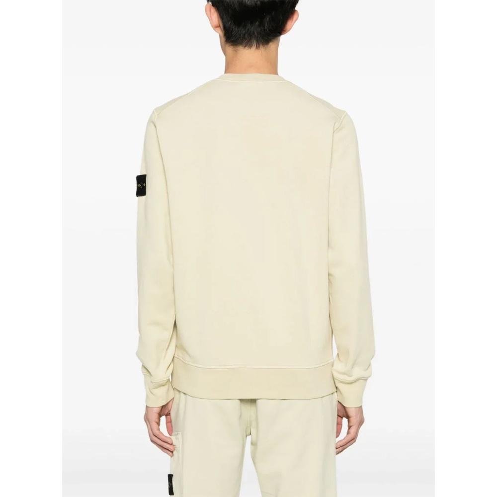 STONE ISLAND Cotton Fleece Crewneck Sweatshirt Men Navy