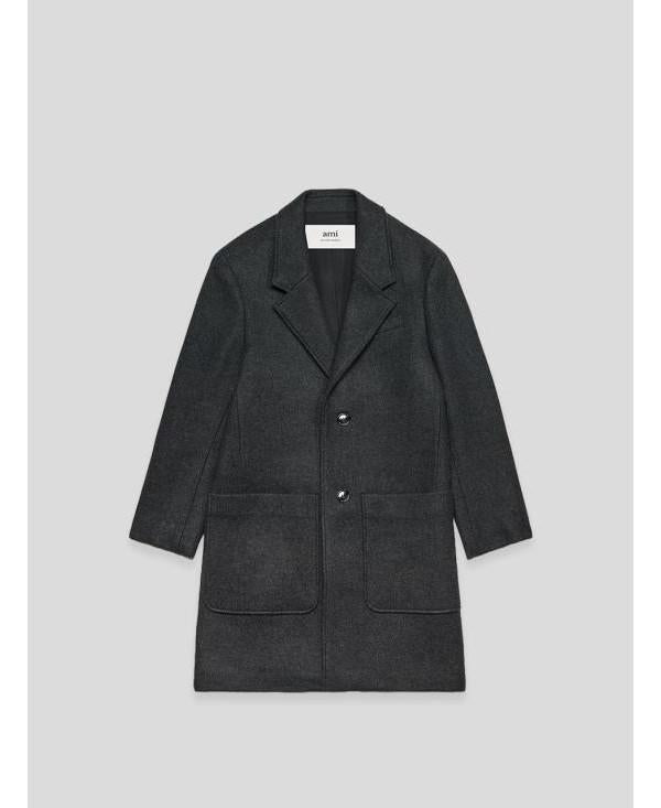 AMI Single-Breasted Wool Coat for Men HCO005 WV0019 055