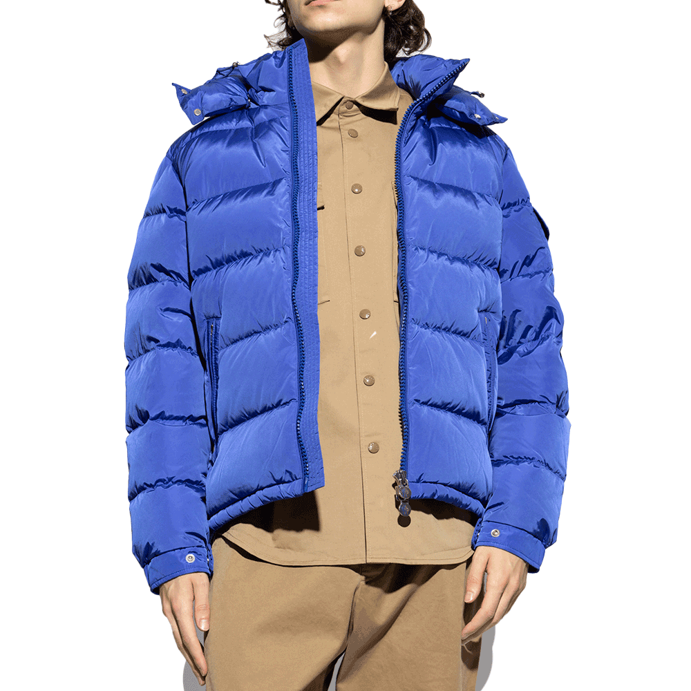 Moncler Blue Hooded Down Puffer Jacket for Men 1A53600