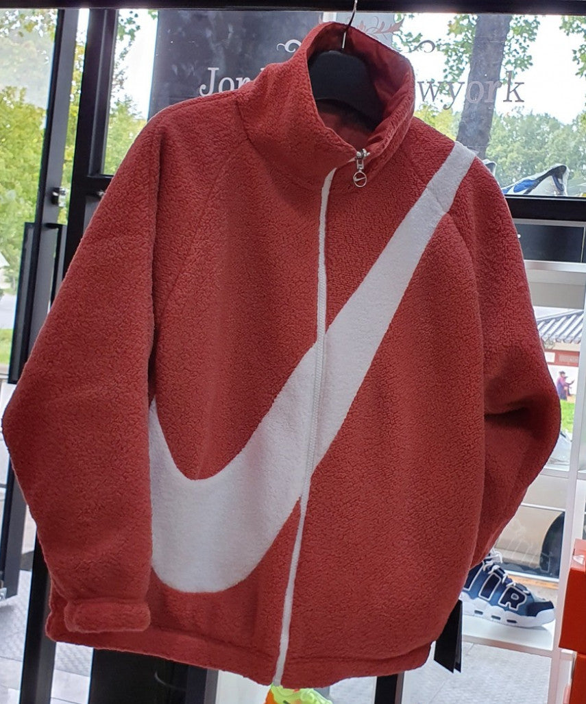 Nike Big Swoosh Fleece Sherpa Reversible Woven Jacket for Women