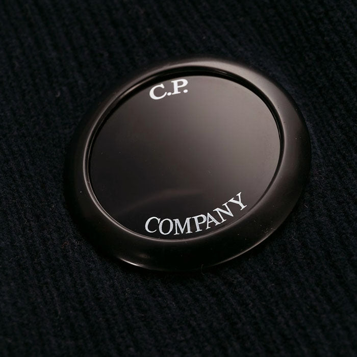 CP Company Lens Patch Round Neck Knit Sweater for Men 07CMKN072A