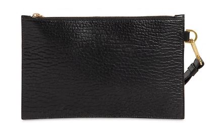 Versace Tumbled Small Leather Clutch