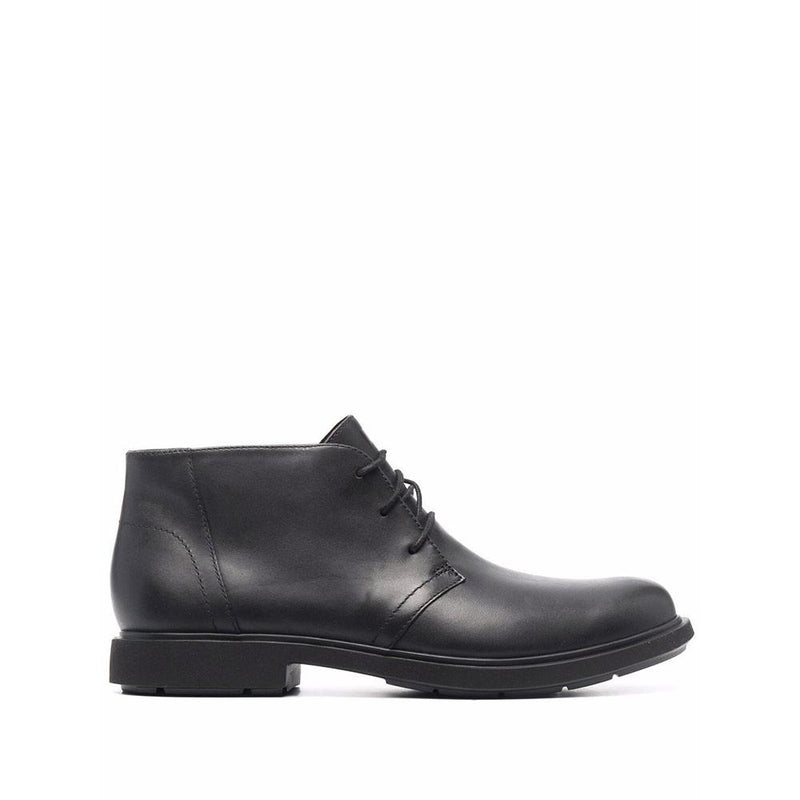 Camper Neuman Leather Ankle Boots Men Black Mid Boots K300171 017