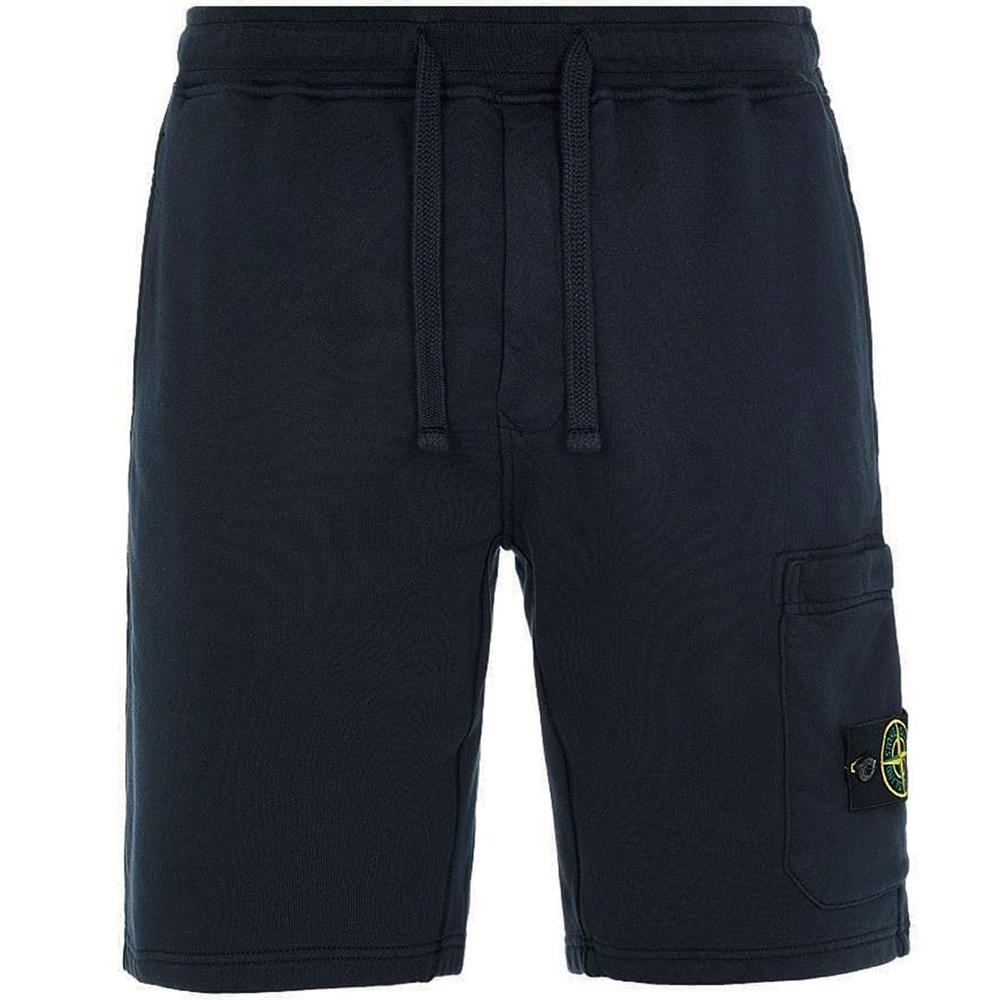 STONE ISLAND Navy Logo Patch Training Shorts Men