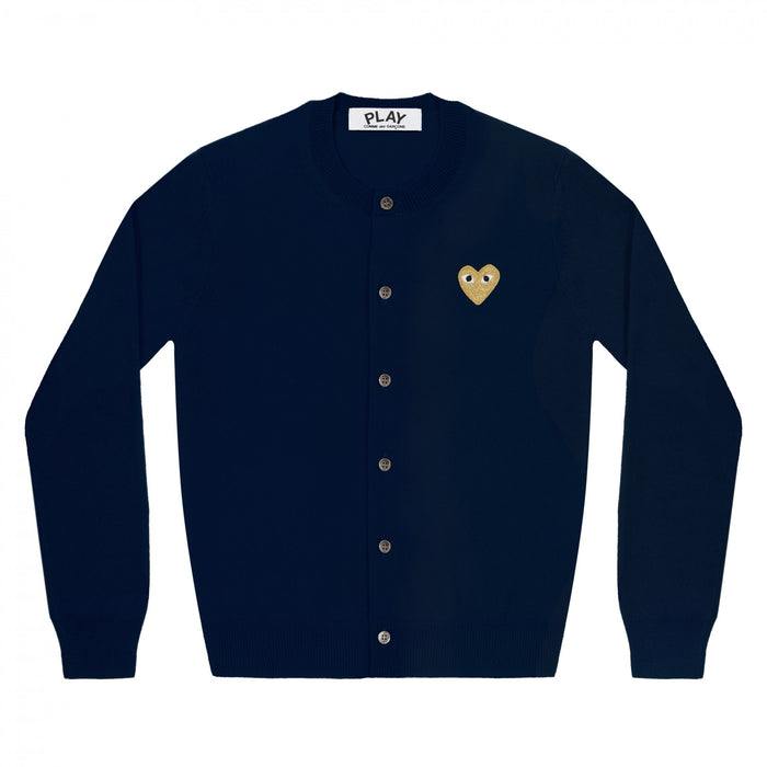 Comme des Garcons Gold Heart Patch Wool Cardigan Women’s
