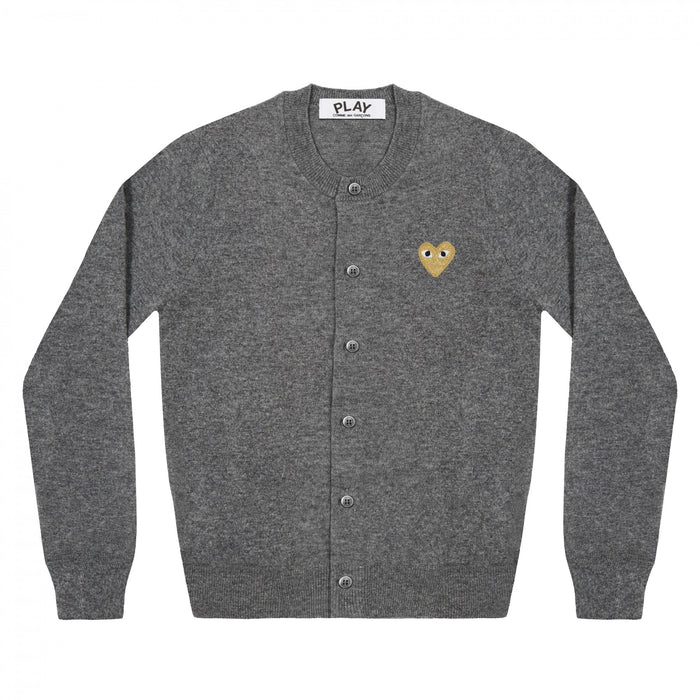 Comme des Garcons Gold Heart Patch Wool Cardigan Women’s
