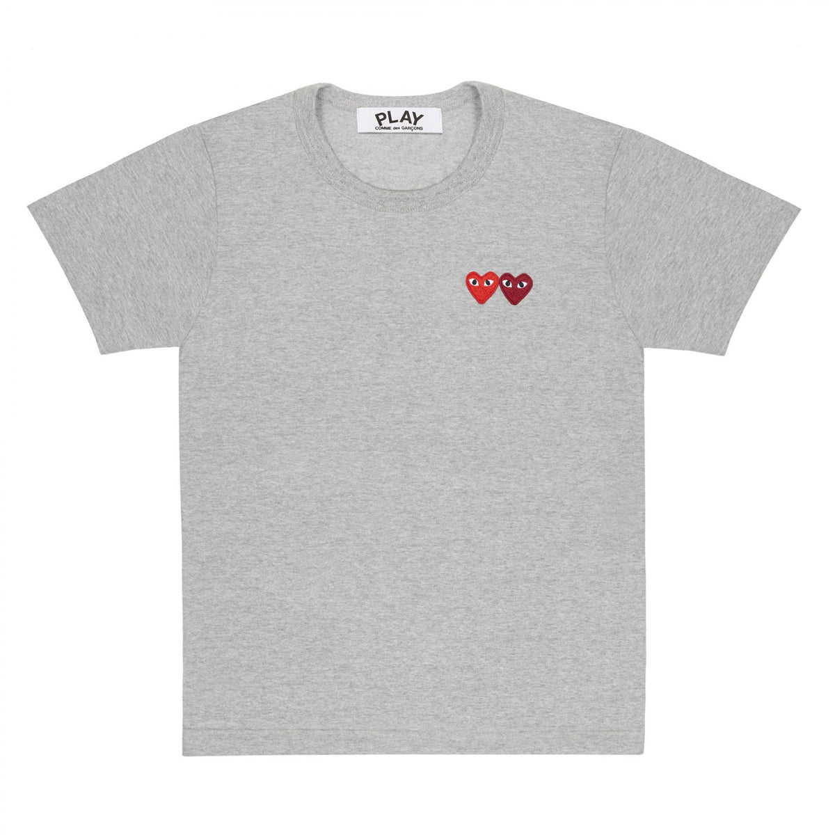 Comme des Garcons Women's Double Patch Logo Short Sleeve T-Shirt AX T226