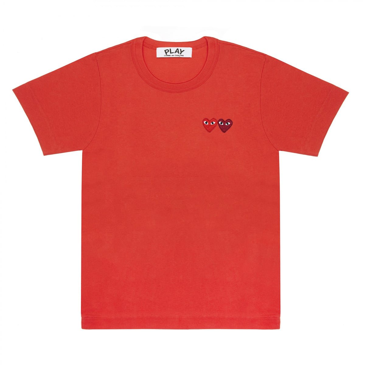 Comme des Garcons Women's Double Patch Logo Short Sleeve T-Shirt AX T226