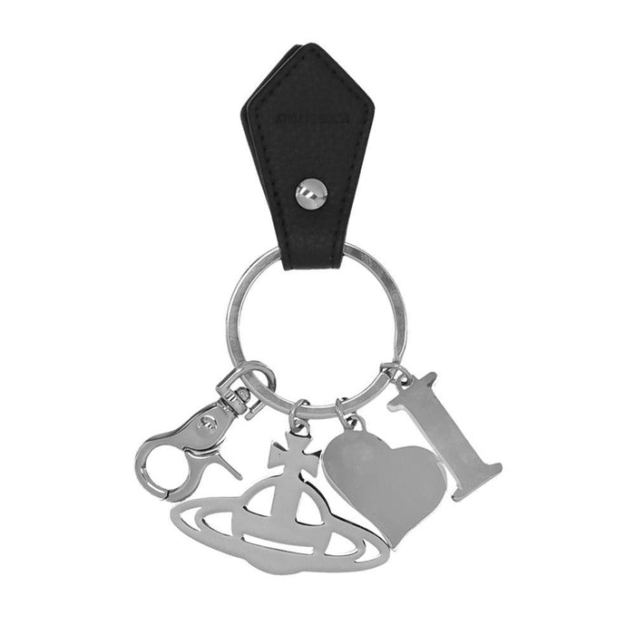 Vivienne Westwood I Love Orb Keyring Black Keychain Accessory