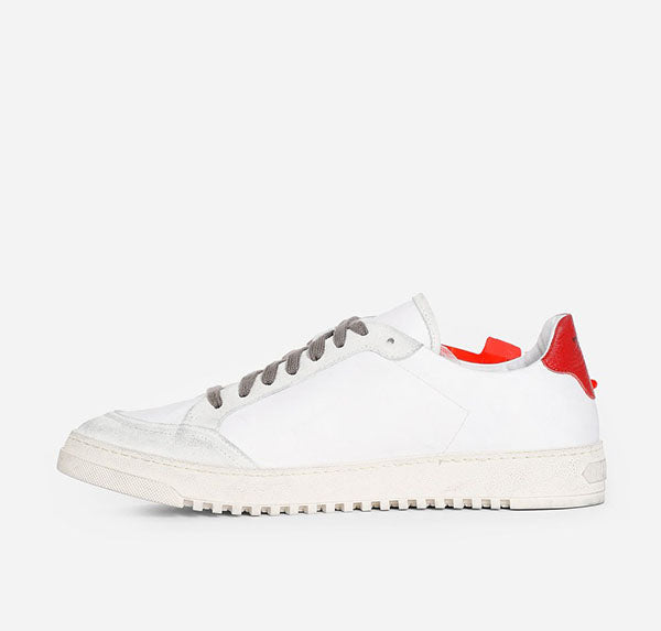 OFF WHITE White Red Arrow Low-Top Sneakers