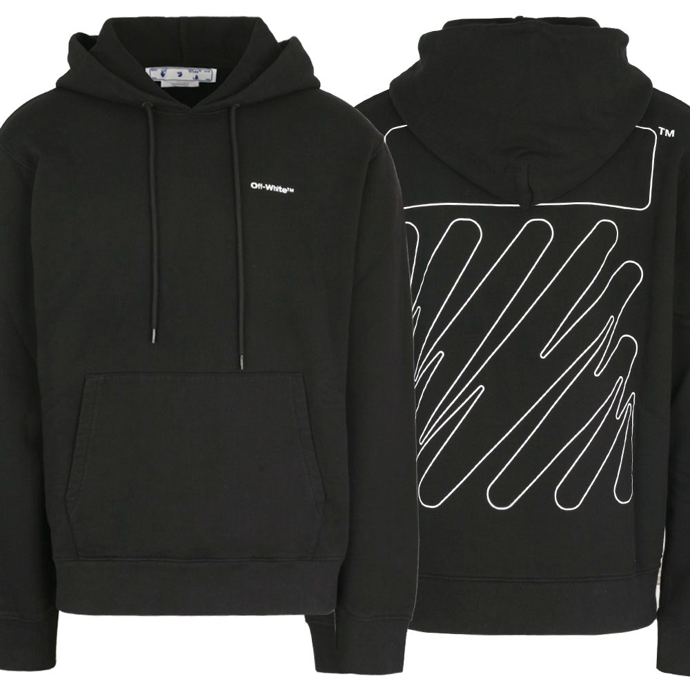OFF WHITE Men's Logo Pullover Hoodie OMBB097F22FLE015 1001