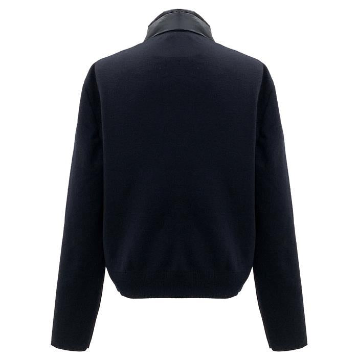 Moncler Tricot Logo Down Padded Wool Zip-Up Cardigan Jacket 9B00016 M1131