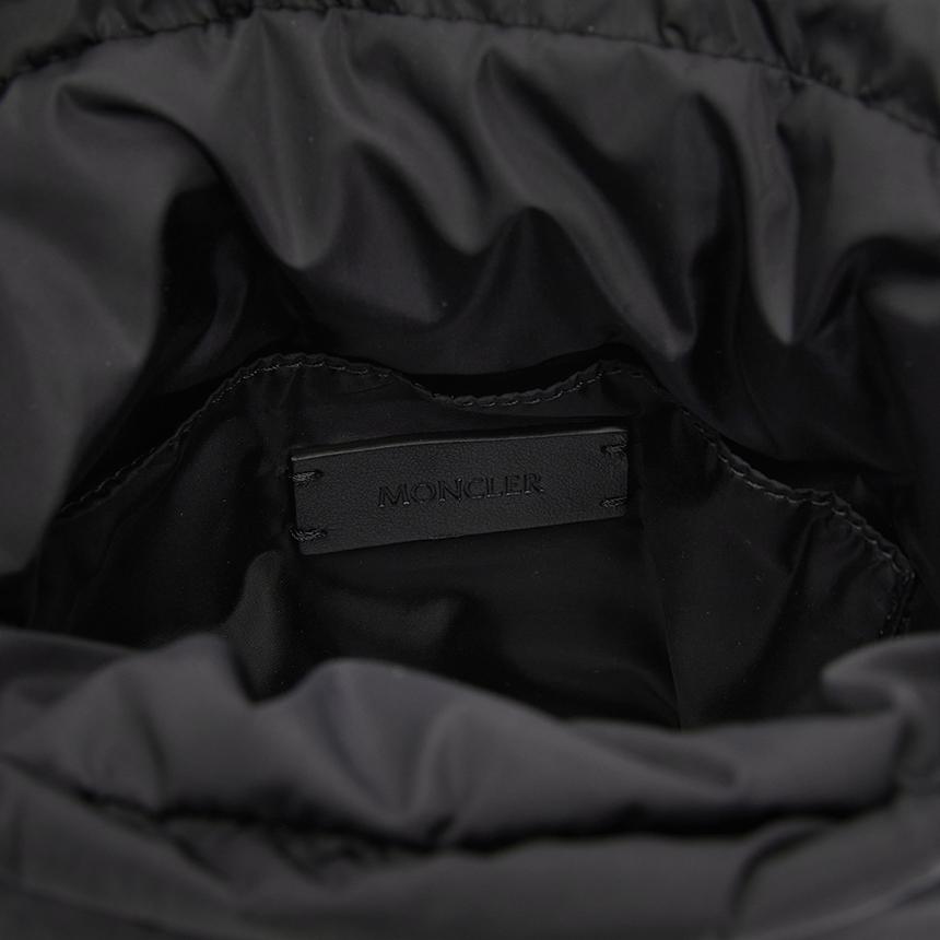 Moncler Karakorum Padded Nylon Bucket Shoulder Bag Black Women