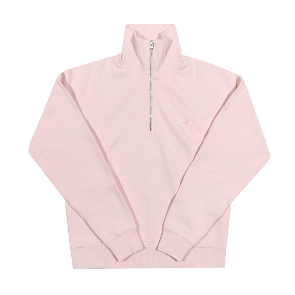 Maison Kitsune Baby Fox Patch Half-Zip Sweatshirt Women Ivor MW00304 KM0325 0140