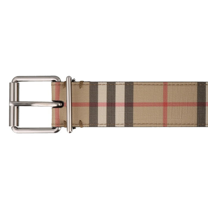 BURBERRY Vintage Check Print Leather Belt